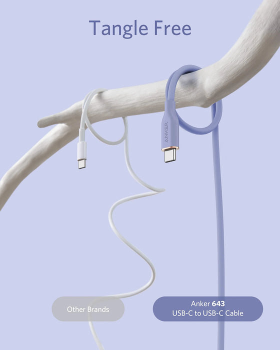 Anker PowerLine ||| Flow USB-C To USB-C Cable - 90cm - Purple