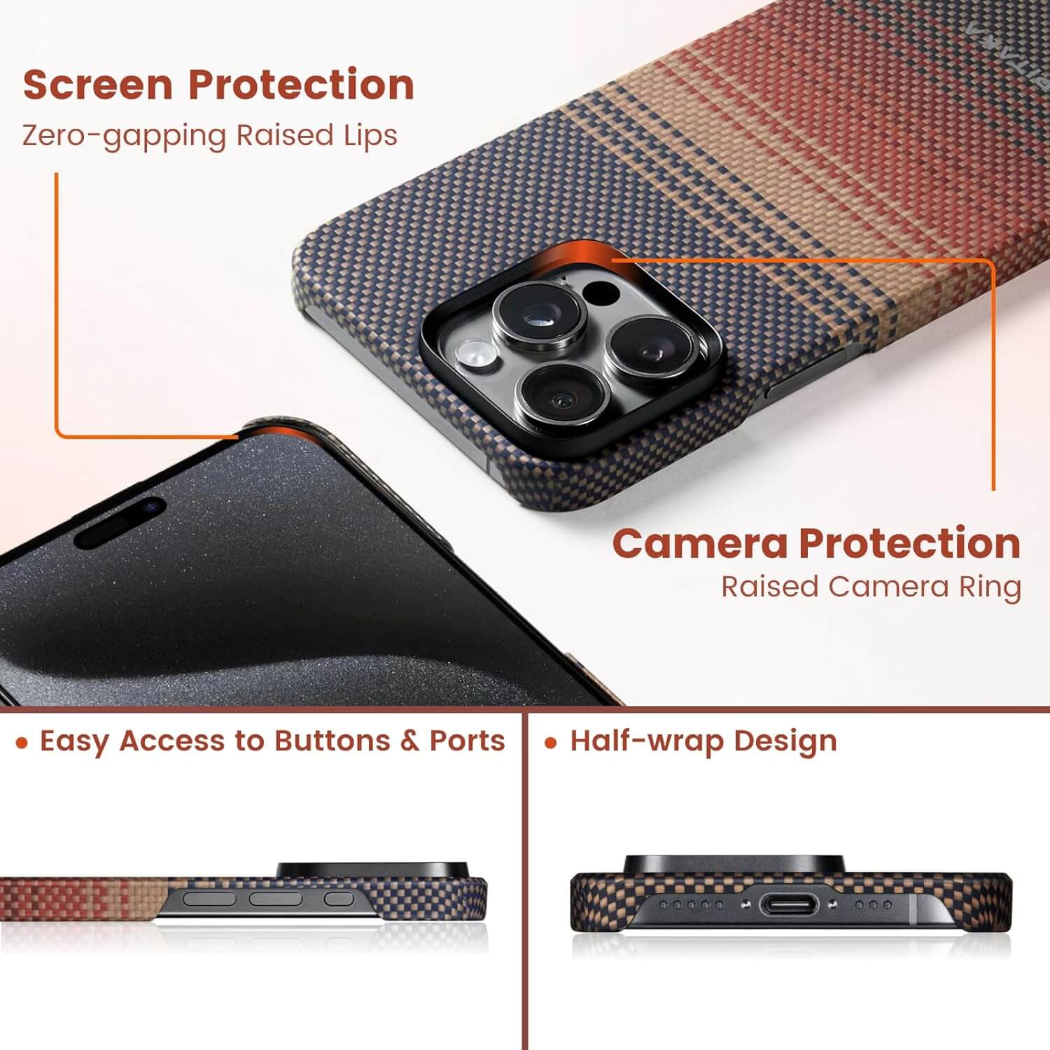 Pitaka Case for iPhone 15 Pro - Sunset Pitaka Case for iPhone 15 Pro - Sunset