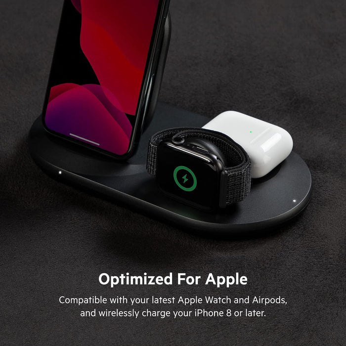 Belkin BOOST↑CHARGE™ 3-in-1 Wireless Charger for Apple Devices - Black