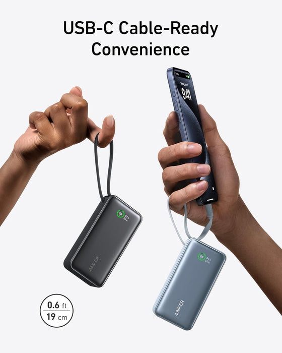 Anker USB-C Integrated Cable Power Bank | 10,000mAh | 30W Charging | TaMiMi Projects Qatar