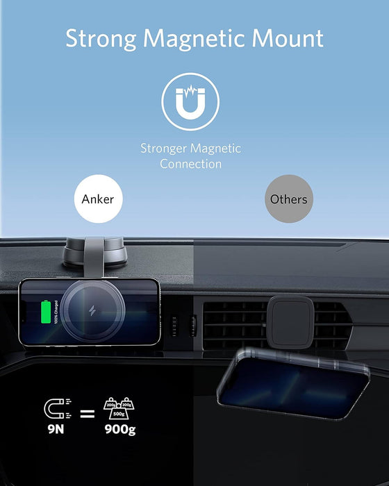 Anker MagGo Magnetic Wireless Car Charger (Model 613) - Front View