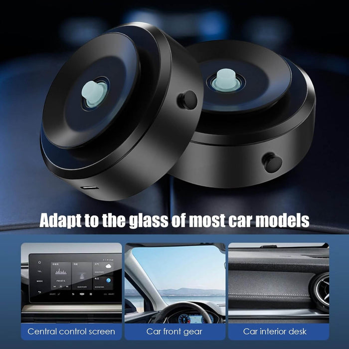 Hybrid car mount with 15W wireless charging and magnetic suction, 360° rotation for smartphones. Available at TaMiMi Projects Qatar.