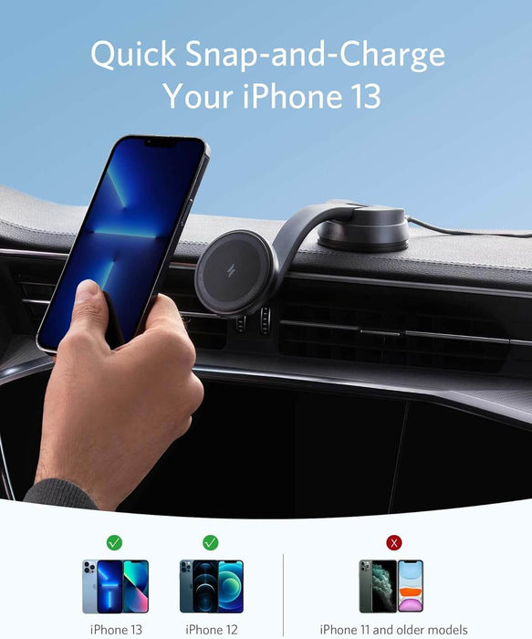 Anker 613 Magnetic Wireless Car Charger MagGo - Black