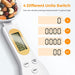 High-precision digital measuring spoon, 0.1g accuracy, available in white and black from TaMiMi Projects Qatar.
