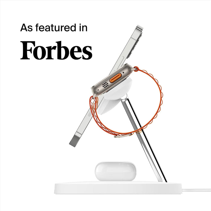 ‫قاعدة بلكن اللاسلكيه ٣ في ١ MagSafe - أبيض‬