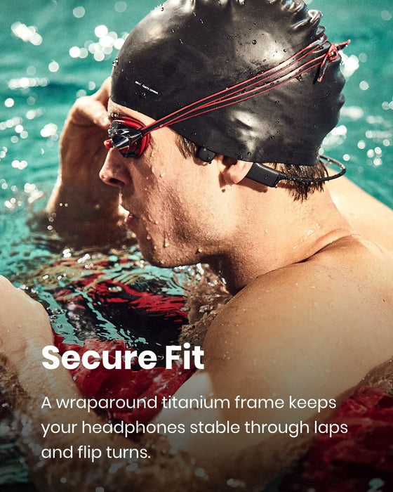 SHOKZ OpenSwim Bluetooth Headphones - Black