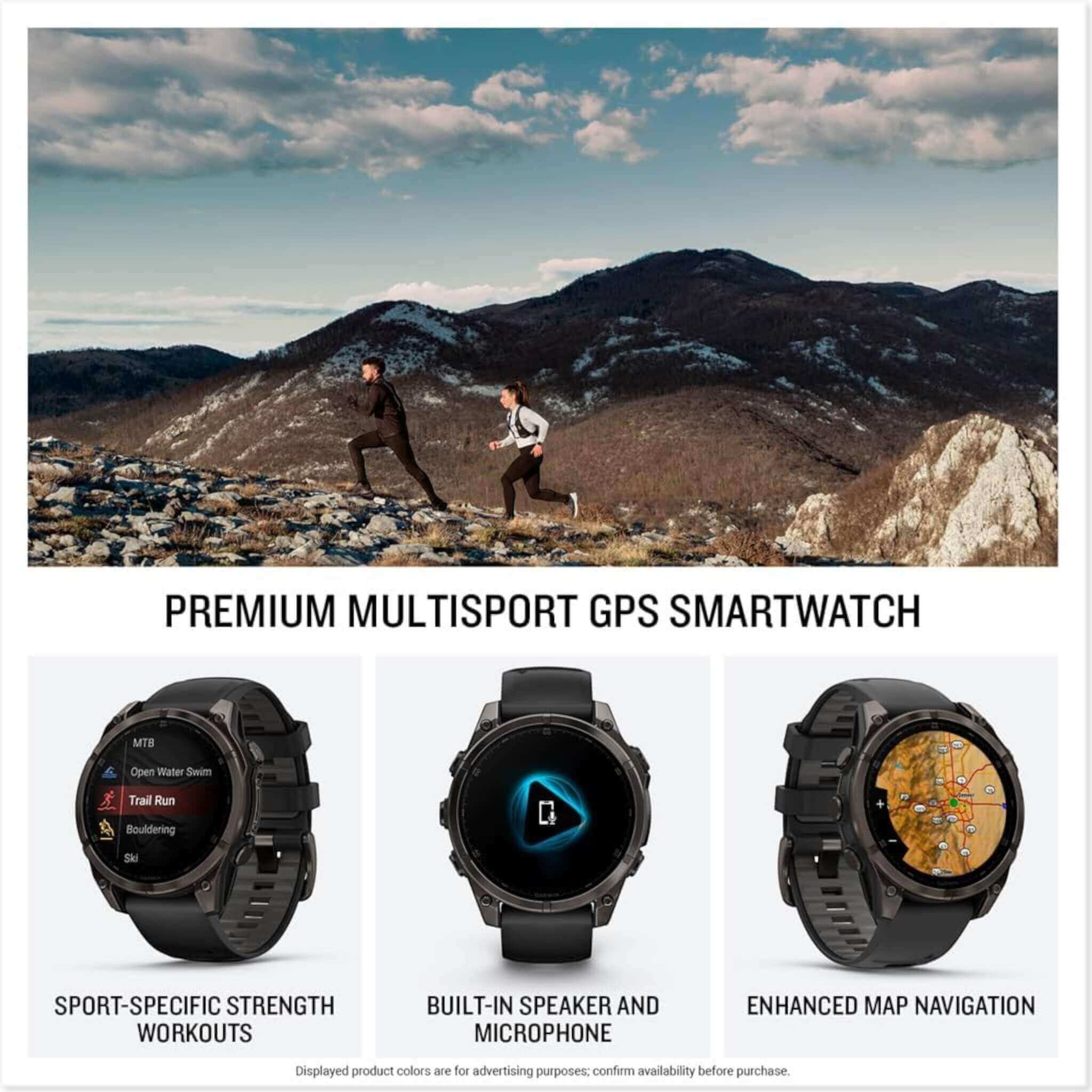 fēnix® 8 Amoled Sapphire Carbon Gray Titanium Black Band - 51mm fēnix® 8 Amoled Sapphire Carbon Gray Titanium Black Band - 51mm