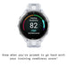 Get Garmin Forerunner® 965 Solar - Titanium with Whitestone Silicone Band - 47mm in Qatar from TaMiMi Projects