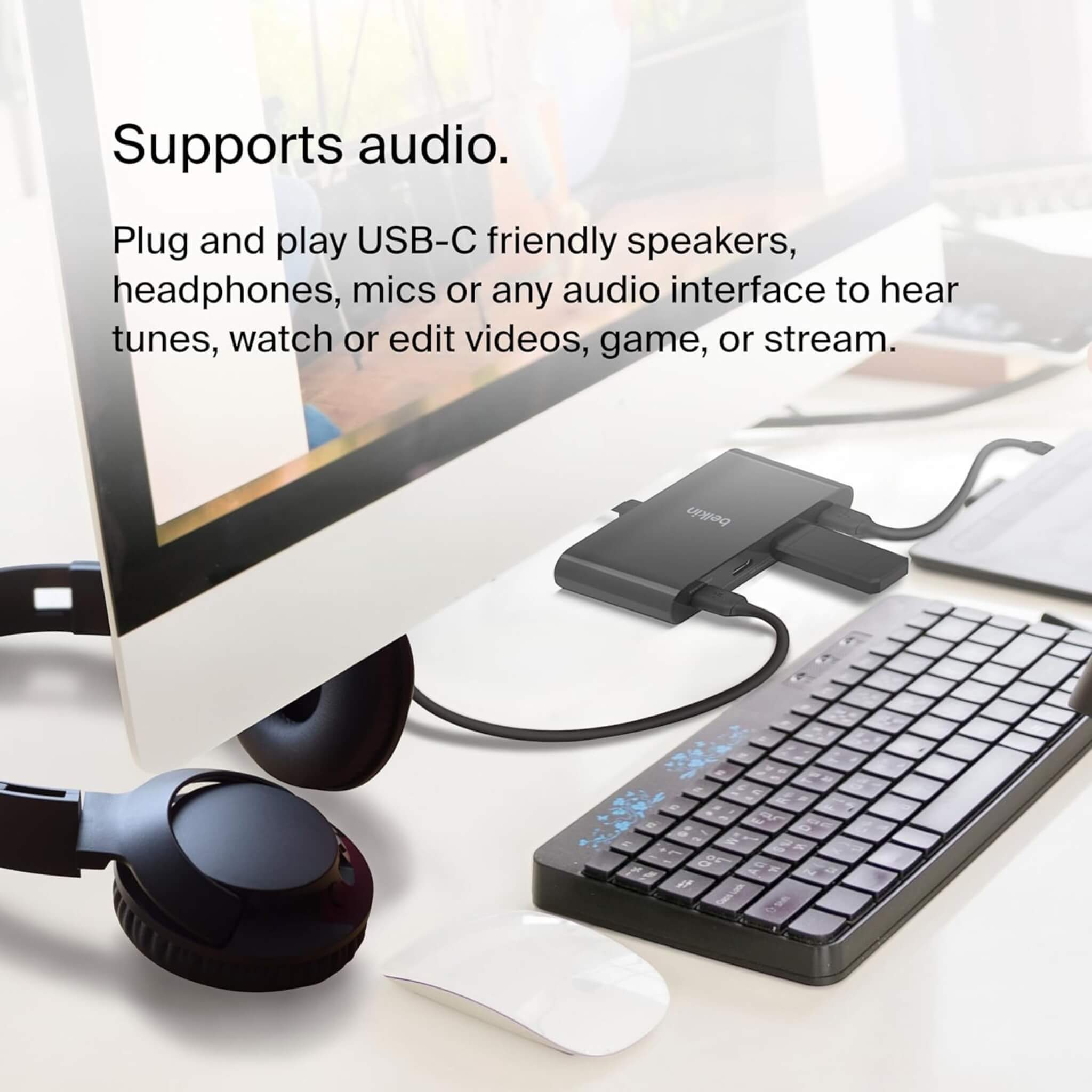 وصلة بيلكن USB-C ١٠٠ واط - ٤ منافذ وصلة بيلكن USB-C ١٠٠ واط - ٤ منافذ