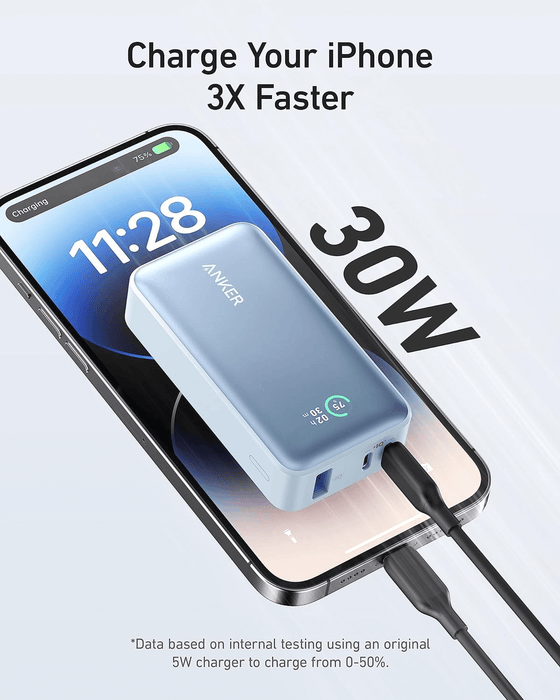 10,000mAh Anker battery with 30W charging