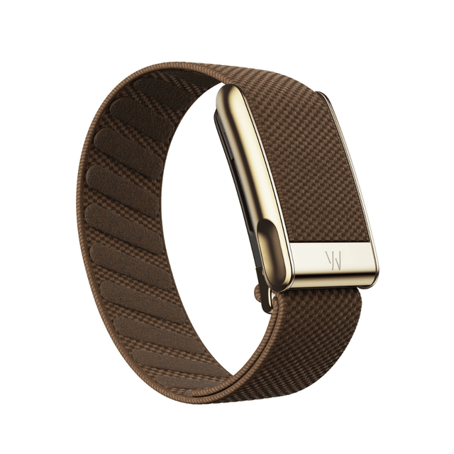 Whoop 5 MG SuperKnit Luxe Band in Coffee with Gold, TaMiMi Projects Qatar.