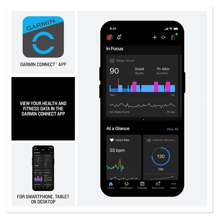 Garmin CIRQA Smart Health & Fitness Band, Tracks heart rate, stress, and daily wellness metrics.
