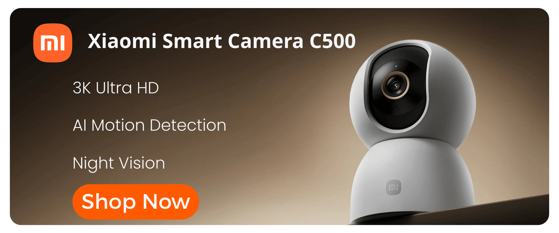 Xiaomi Smart Camera C500 3.5K Indoor Security Camera with AI Detection and 360° View