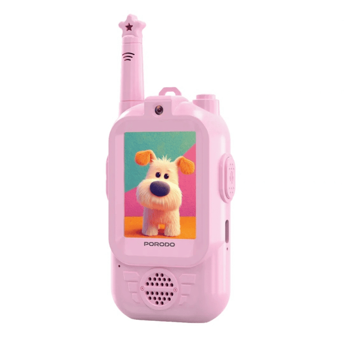 Porodo Piko Piko Rechargeable Video Walkie-Talkie - Pink & Blue