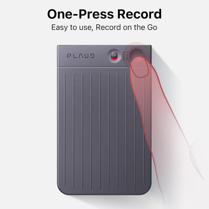 PLAUD Note AI Voice Recorder with case, app control, transcribe and summarize capabilities powered by ChatGPT, 64GB memory, supports 57 languages, perfect for calls, meetings, and interviews. Available at TaMiMi Projects in Qatar.