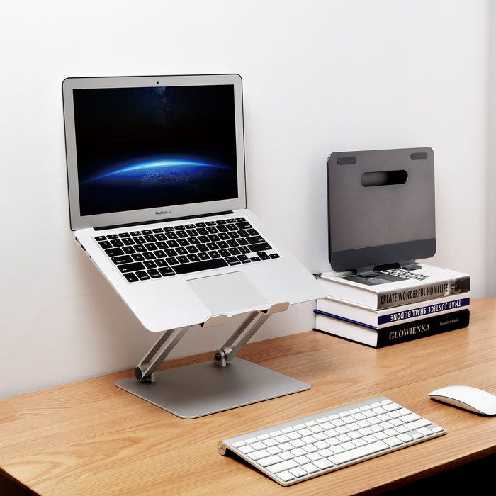 Aluminum Height-adjustable Laptop Stand - Silver