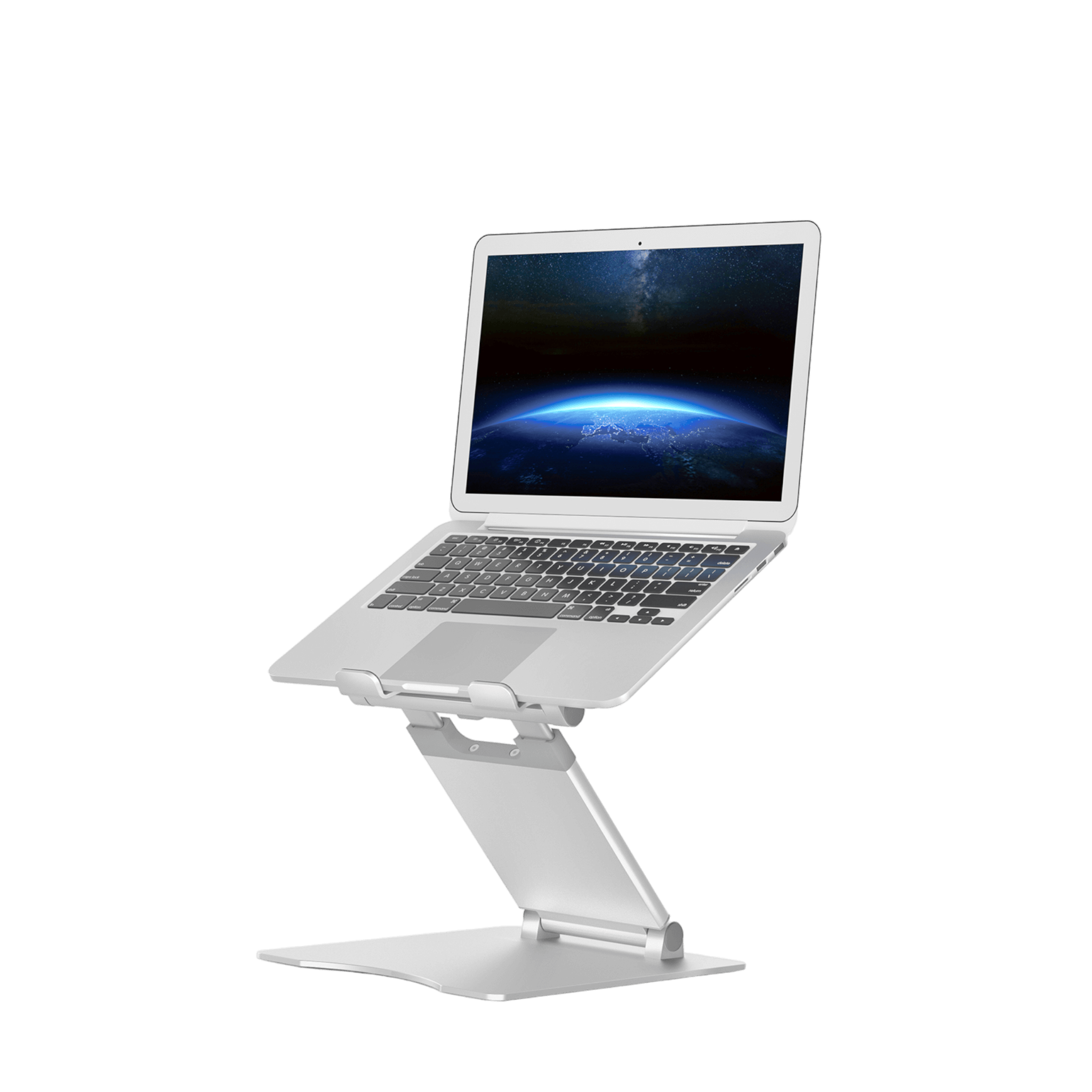 Aluminum Height Adjustable Laptop Stand - Silver Aluminum Height Adjustable Laptop Stand - Silver