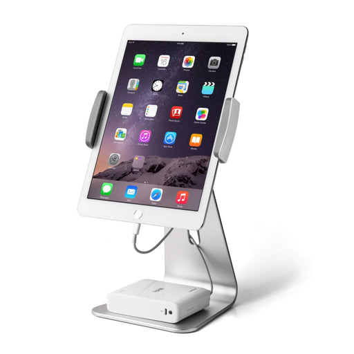 Adjustable tablet stand with sturdy design, suitable for home or office, supports tablets and phones - TaMiMi Projects in Qatar.