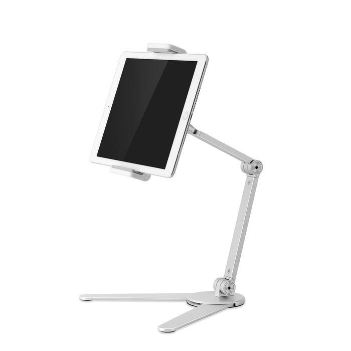 Long Arm Phone & Tablet Desktop Stand - Silver