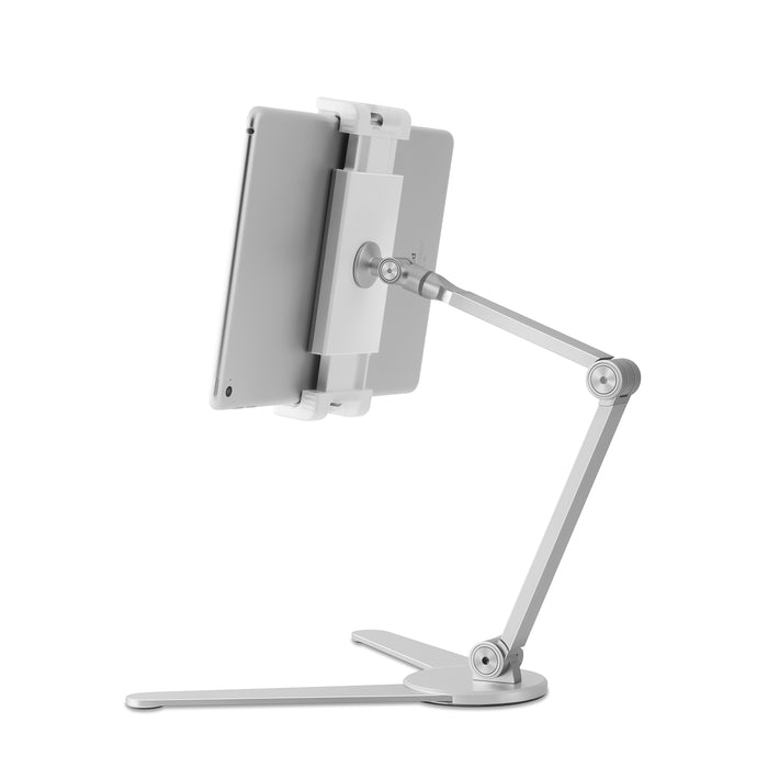 Long Arm Phone & Tablet Desktop Stand - Silver