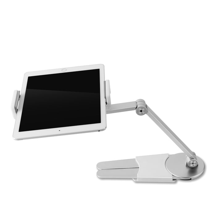 Long Arm Phone & Tablet Desktop Stand - Silver