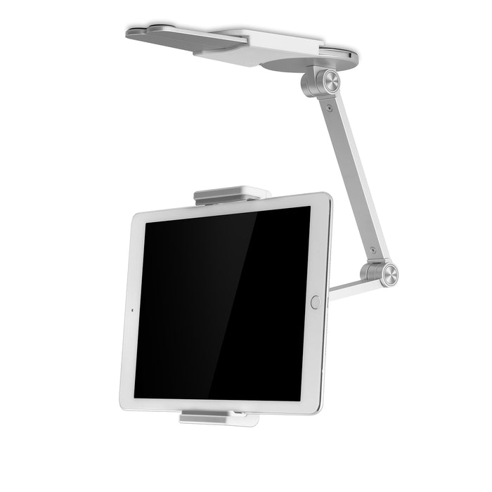 Long Arm Phone & Tablet Desktop Stand - Silver