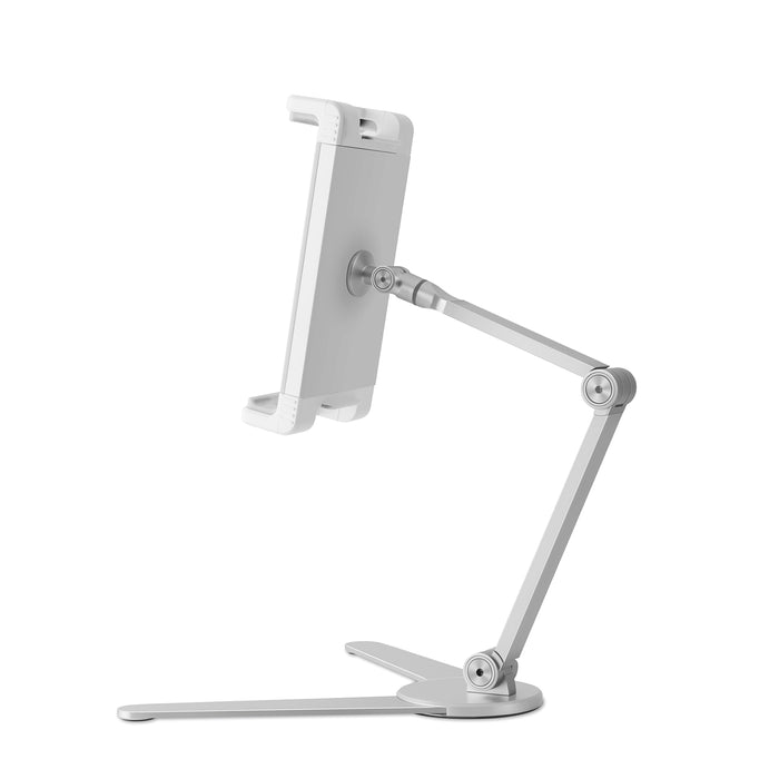 Long Arm Phone & Tablet Desktop Stand - Silver