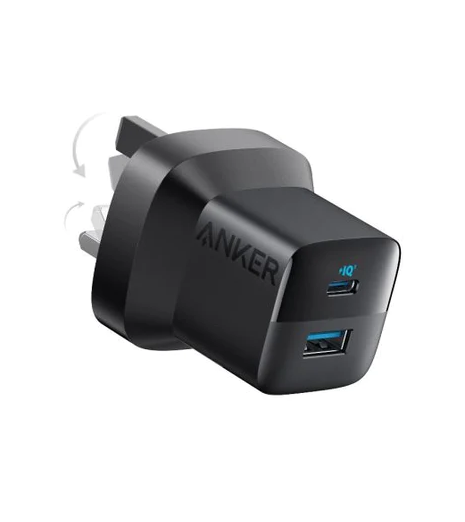 Anker 323 Charger with 322 USB-C to USB-C Cable (33W , 3ft) -Black