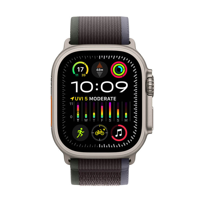 Apple Watch Ultra 2 Titanium Case with Blue/Black Trail Loop - S/M