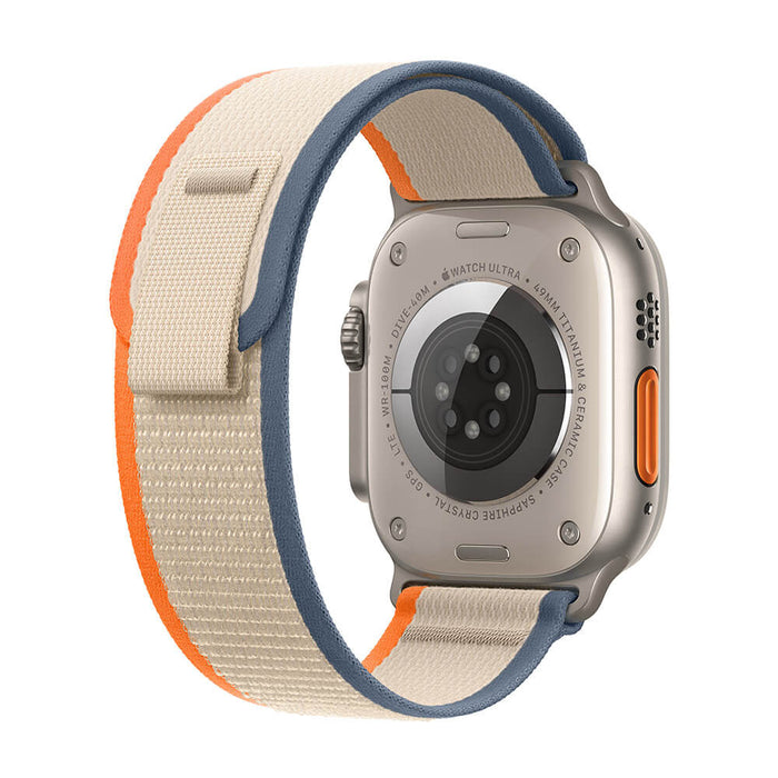 Apple Watch Ultra 2 Titanium Case with Orange/Beige Trail Loop - 49mm - M/L
