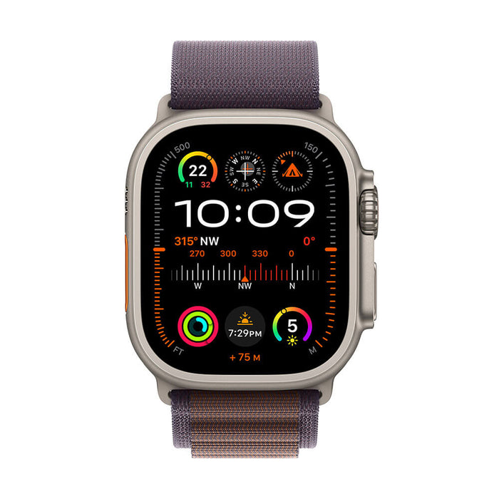 Apple Watch Ultra 2 Titanium Case with Indigo Alpine Loop - 49mm - Large