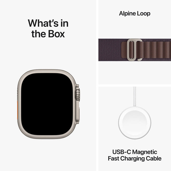 Apple Watch Ultra 2 Titanium Case with Indigo Alpine Loop - 49mm - Large