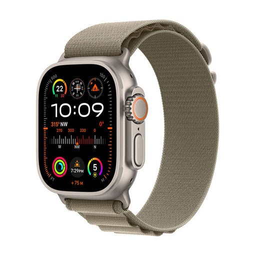 Get Apple Apple Watch Ultra 2 GPS + Cellular, Titanium Case with Olive Alpine Loop - 49mm - Medium in Qatar from TaMiMi Projects