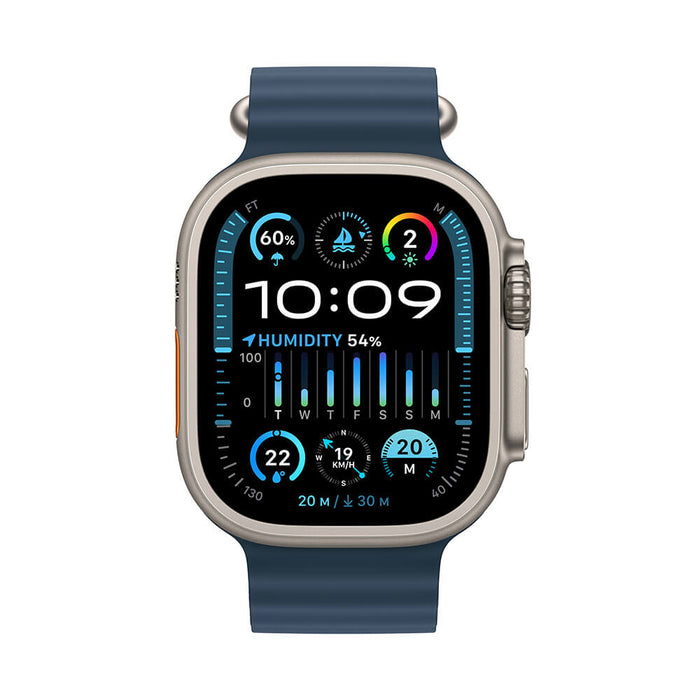 Apple Watch Ultra 2 Titanium Case with Blue Ocean Band