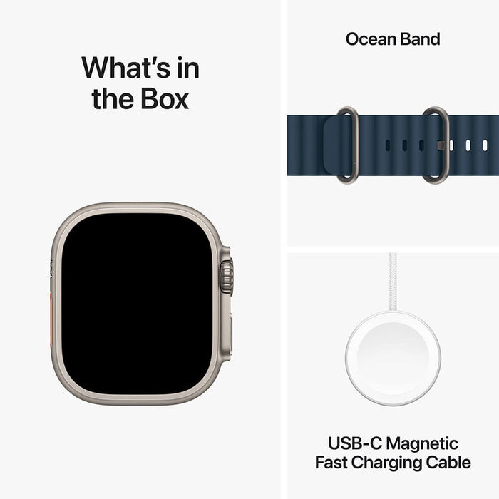 Apple Watch Ultra 2 Titanium Case with Blue Ocean Band