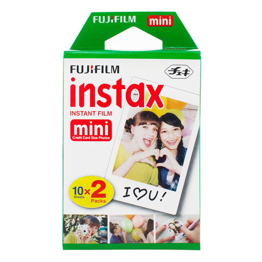 Instant film compatible with Fujifilm Instax Mini 9 and other Instax cameras, credit-card size, vibrant color quality. Available at TaMiMi Projects, Qatar.