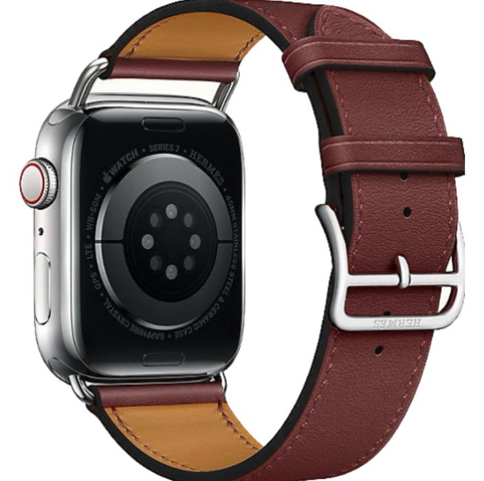 Apple Watch Hermès -  Rouge H Swift Leather Single Tour - 45mm