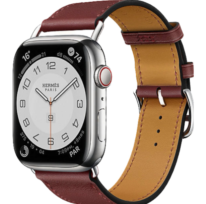 Apple Watch Hermès -  Rouge H Swift Leather Single Tour - 45mm