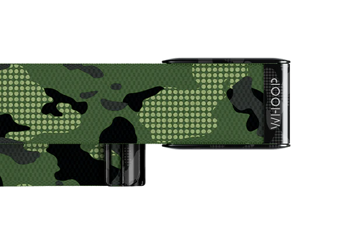Side view of Jungle Camo SuperKnit Band For whoop