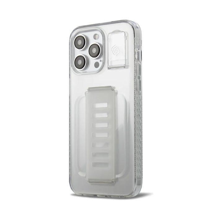 Grip2u iPhone 15 Pro Max Case – Clear, Kickstand, Grip Band – TaMiMi Projects in Qatar