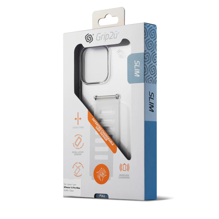 ‫كفر Grip2u SLIM الشفاف لآيفون ١٥ برو ماكس – خفيف ومتين – تميمي بروجكتس قطر‬