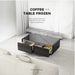 Smart Coffee Table with 135L fridge, wireless charging, Bluetooth speakers & LED lighting – TaMiMi Projects in Qatar.