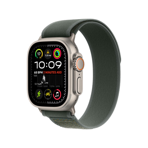 49mm Green Trail Loop, size M/L, with a natural titanium finish. Ideal for outdoor activities, available now in Qatar at TaMiMi Projects.