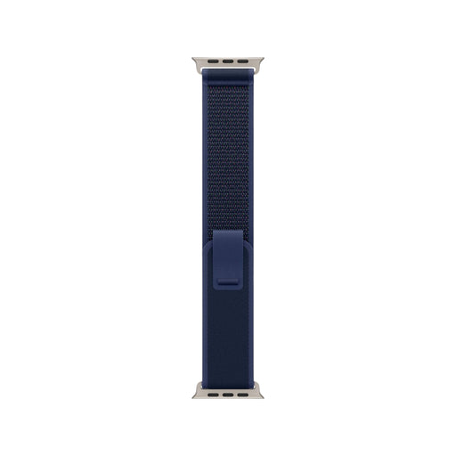 49mm Blue Trail Loop in S/M with a natural titanium finish, perfect for active use. Available in Qatar at TaMiMi Projects.