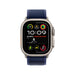49mm Blue Trail Loop in S/M with a natural titanium finish, perfect for active use. Available in Qatar at TaMiMi Projects.