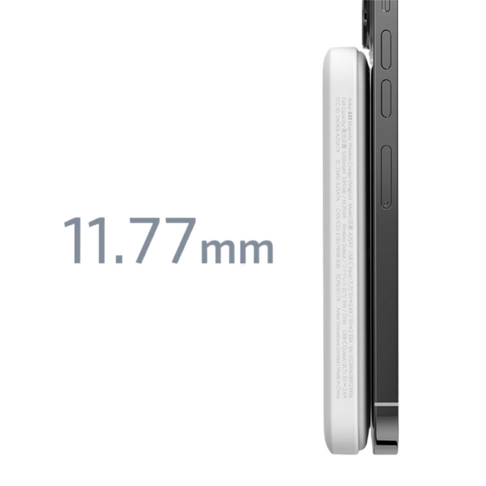 Anker Magnetic Wireless Charger 2-in-1 Wireless Charging Station, Detachable Portable Charger - White