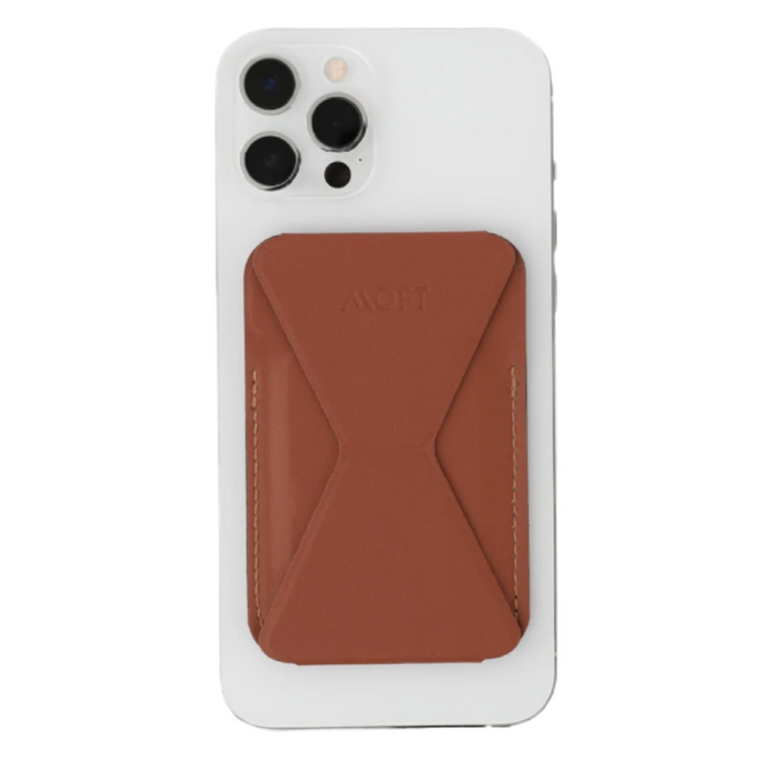 MOFT Snap-On Phone Stand & Wallet - MagSafe - Sienna Brown