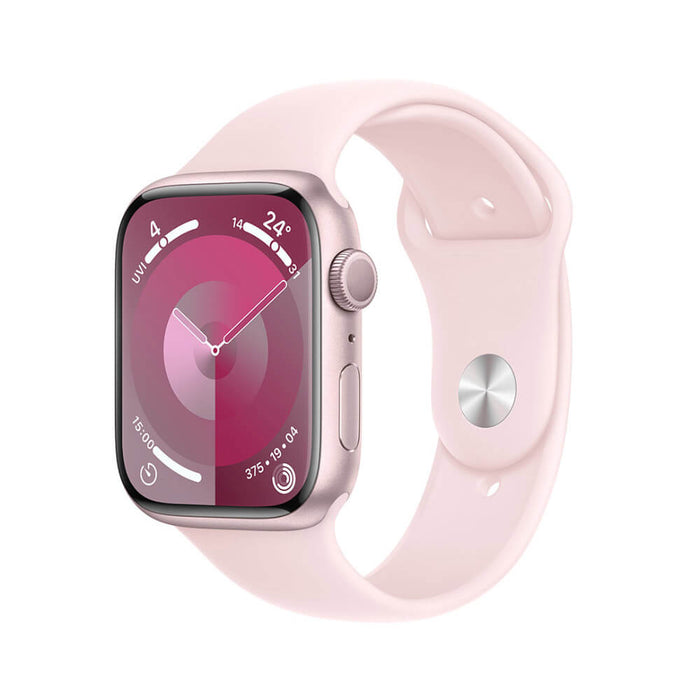 Get Apple Apple Watch S9 41mm Pink Aluminium Case with Light Pink Sport Band - M/L in Qatar from TaMiMi Projects