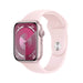 Get Apple Apple Watch S9 41mm Pink Aluminium Case with Light Pink Sport Band - M/L in Qatar from TaMiMi Projects