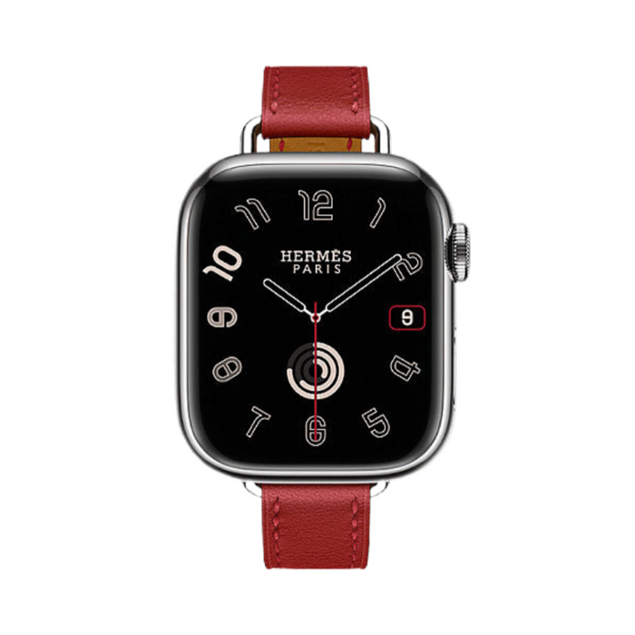 Apple Watch Hermès - Vermillon Swift Leather Single Tour Attelage - 41mm